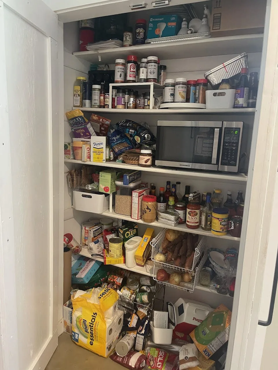 disorganized pantry