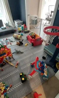 disorganized playroom